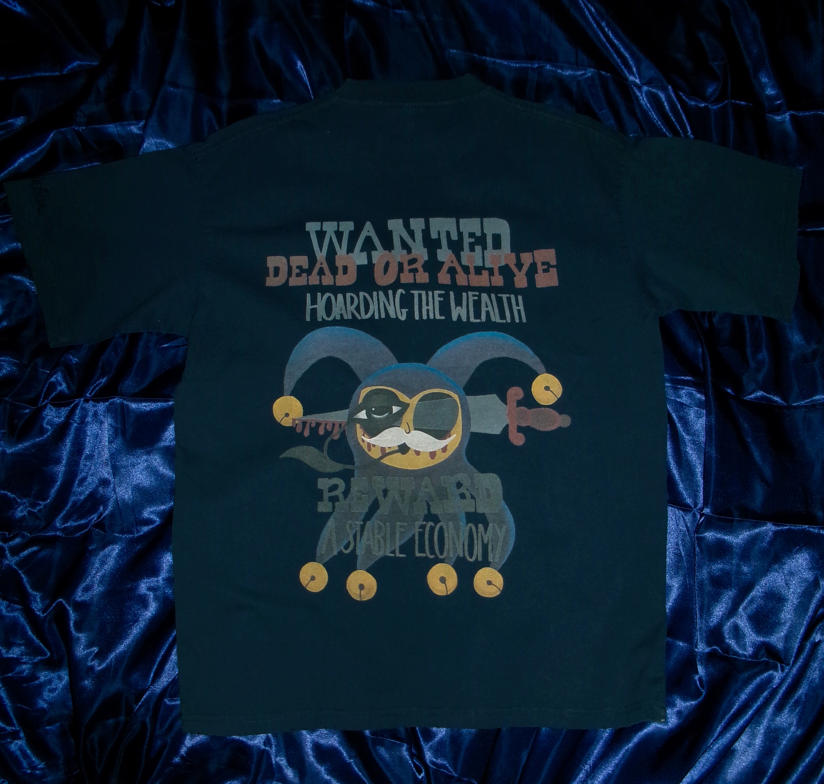 "DAMN THE MAN" Navy blue short sleeve T-shirt